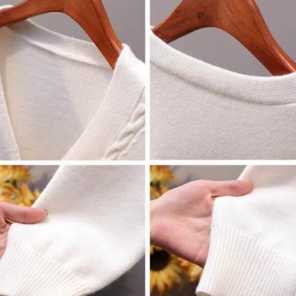 Braided Pink Cardigan - Picture 4 of 12